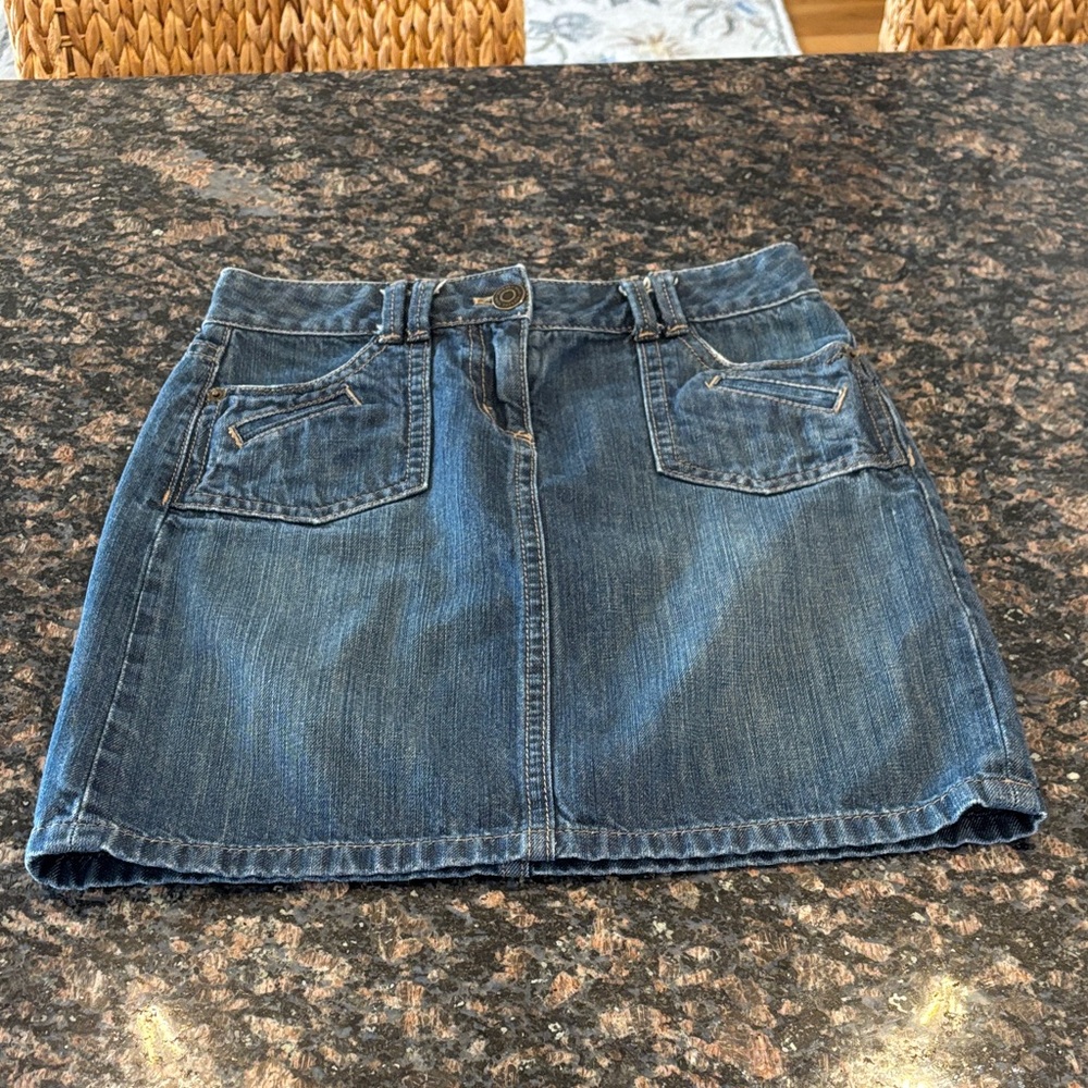 Ann Taylor Dark Blue Mini Skirt